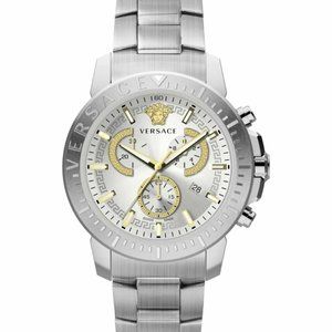 Versace Men's Steel 45mm Gold Accent Watch